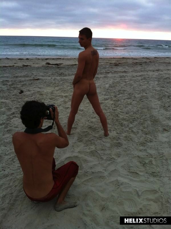 Alex Roman steals one last naked picture of Jacobey London before the sun sets