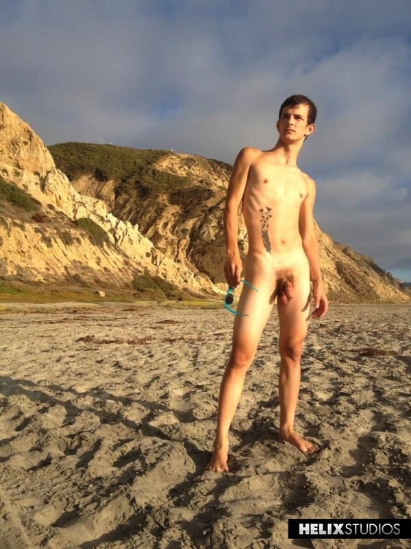 Jasper Robinson strips down at the nude beach